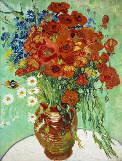 Peygamber Çiçeği ve Haşhaşlı Vazo by Vincent van Gogh