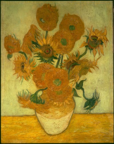 Vazoda dört on ayçiçeği by Vincent van Gogh