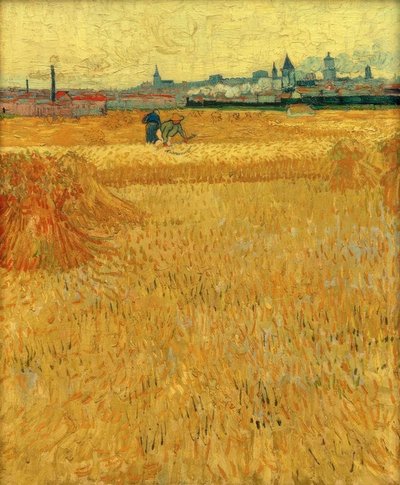 Arles manzaralı buğday tarlası by Vincent van Gogh