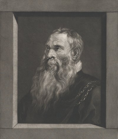 Sakallı yaşlı bir adamın portresi, ca. 1787-1851. by Vincenz Georg Kininger