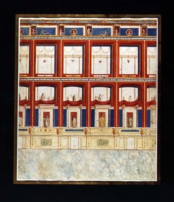 Antik Roma Freskleri, c.1775 (kağıt üzerine suluboya ve guaj boya) by Vincenzo Brenna