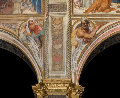 Orta Nef, Plume Dördüncü ve Beşinci Campata Nord, Vincenzo Campi 1573, Peygamberli Büstler by Vincenzo Campi