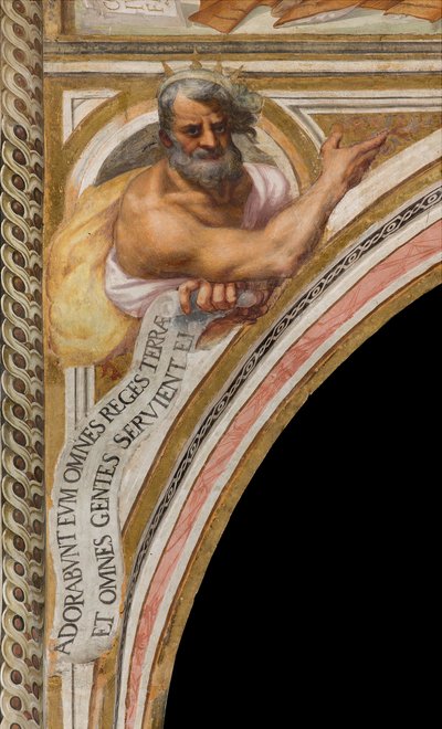 Orta Nef, Plume Quinta Nord Campata, Vincenzo Campi 1573, Peygamberli Göğüs by Vincenzo Campi