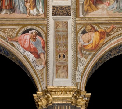 Orta Nef, Plume İkinci ve Üçüncü Açıklık Kuzey, Vincenzo Campi 1573, Peygamberli Büstler by Vincenzo Campi