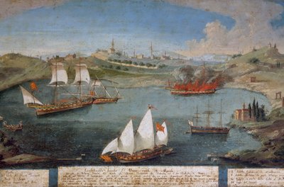 Marco Ivanovich Dobrota'nın Venedik gemileri ile Türk gemileri arasındaki deniz savaşı, 19 Nisan by Vincenzo Chilone