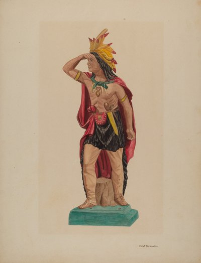 Puro Mağazası Indian, c. 1941. by Violet Hartenstein