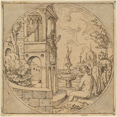 David ve Bathsheba by Virgil Solis