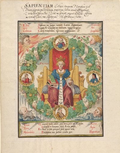 Enthroned Felsefe, 16. yüzyılın ortalarında. by Virgil Solis