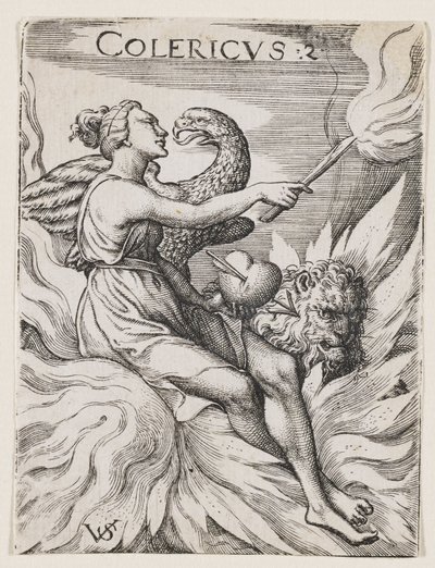 Kolerik Mizaç, c.1530-62 (gravür) by Virgilius the elder Solis
