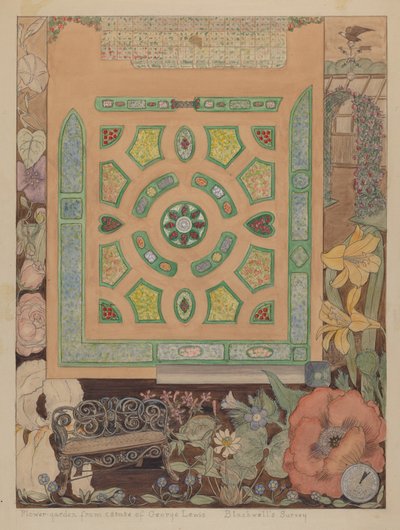 Çiçek Bahçesi - Lewis Malikanesi, c. 1936. by Virginia Richards