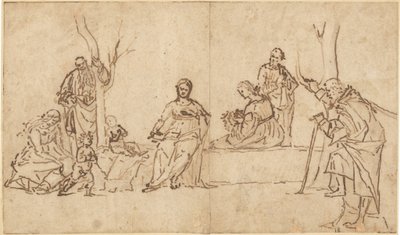 Bir Manzarada Azizlerle Madonna ve Çocuk (Sacra Conversazione) by Vittore Carpaccio