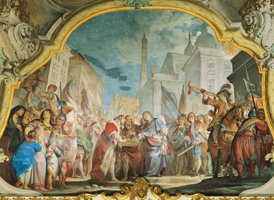 Fasti, Aldrovandi ailesi, Vittorio Maria Bigari (1692-1776), fresk, Aldrovandi Montanari Sarayı, Bologna, İtalya by Vittorio Maria Bigari