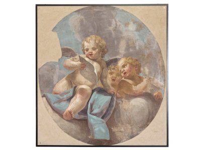 Aslen Aziz Augustinus kilisesinden meleklerin freskleri by Vittorio Maria Bigari