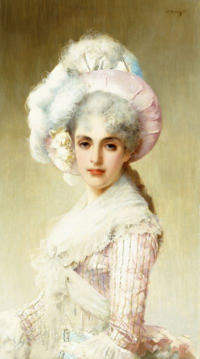 Pembe zarif Bayan by Vittorio Matteo Corcos
