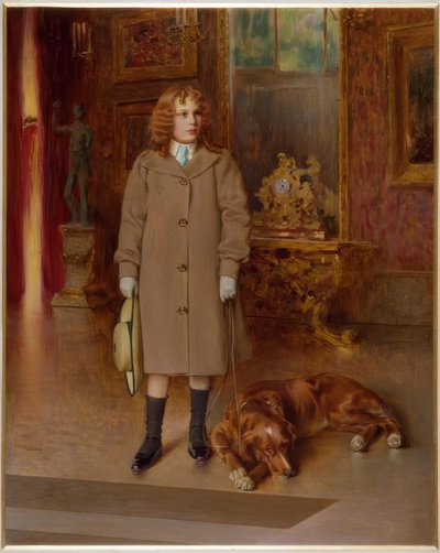 köpek ile memmi by Vittorio Matteo Corcos