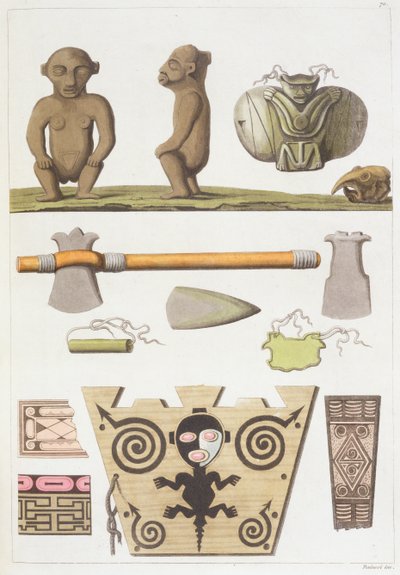 Karayip putları (renkli gravür) by Vittorio Raineri