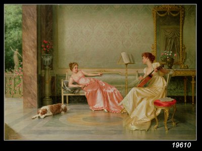Bir Müzik Arası (tuval üzerine yağlı boya) by Vittorio Reggianini