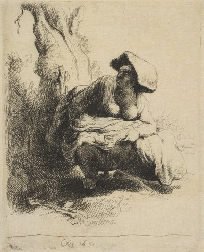Su Yapan Kadın, 18. yüzyıl sonu 19. yüzyıl başı, 18. yüzyıl sonu 19. yüzyıl başı. by Vivant Denon