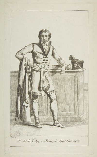 Fransız Vatandaşının İç Kıyafetleri, 1794. by Vivant Denon