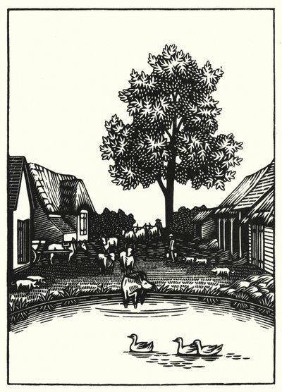 Thomas Hardy'nin Tess Of The D'Urbervilles için illüstrasyonu (gravür) by Vivien Gribble