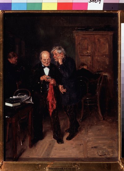 Kendinden emin. Peinture de Vladimir Yegorovich Makovski (Makovsky, Makovskij) (1846-1920), huile sur toile by Vladimir Egorovic Makovsky