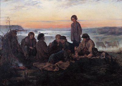 Bezhin Lea, 1869 by Vladimir Egorovic Makovsky
