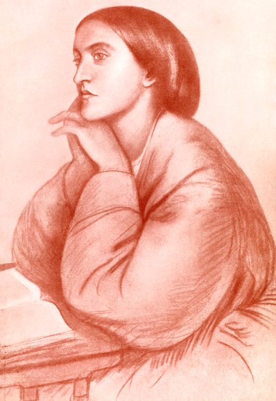 Christina Georgina Rossetti, İngiliz şair, 1912. by WA Mansell
