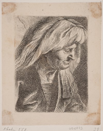 yaşlı italyan kadın by W.A. Müller