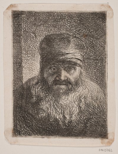 Yaşlı sakallı adam. yüz büstü by W.A. Müller