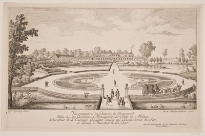 Vue perspektif du Chateau de Bregentved by W.A. Müller