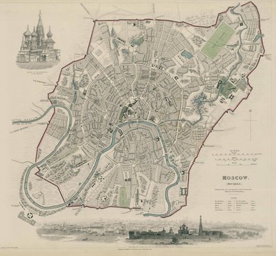 Moskova Haritası, 1836 by W.B. Clarke