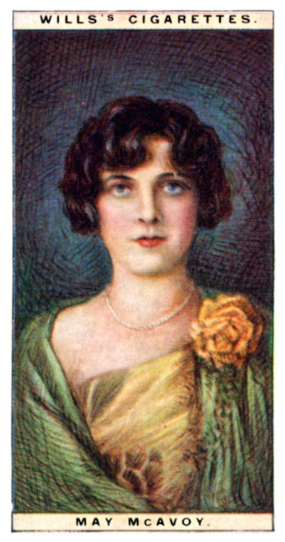 Mayıs McAvoy 1899-1984, Amerikalı oyuncu, 1928. by WD and HO Wills