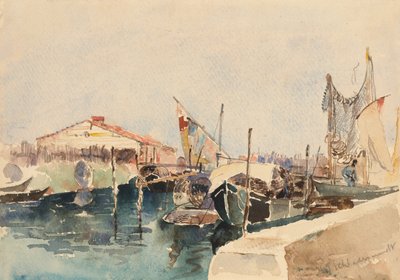 Chioggia balıkçı tekneleri by W.J. Schladermandt