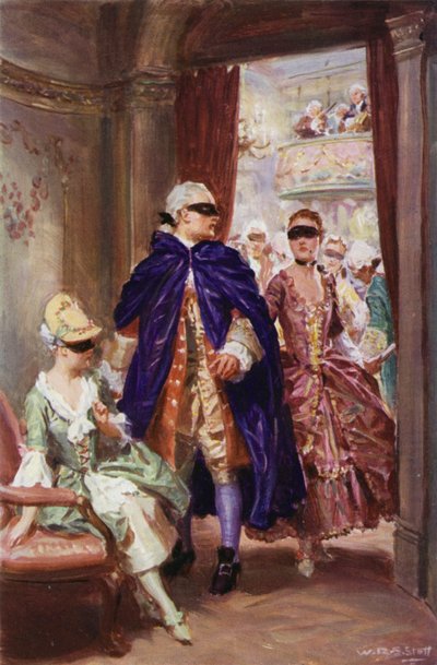 "Domino taşlı bir kadın yanına geldi... ve ona fısıldadı" (renkli taş) by W.R.S. (after) Stott
