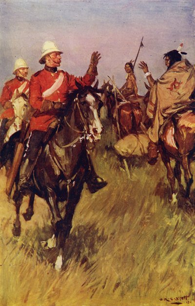 Kırda selam alışverişi (renkli taş) by W.R.S. (after) Stott