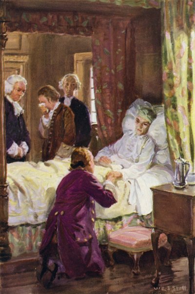 "Jones kendini velinimetinin ayaklarına attı" (renkli taş) by W.R.S. (after) Stott