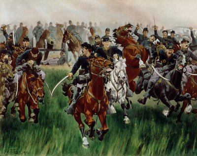 Süvari, 1895 (kağıt üzerinde wc) by W.T. Trego