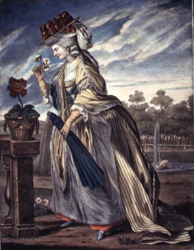 Nisan modası, c.1790 (kağıt üzerine suluboya) by W. Belch
