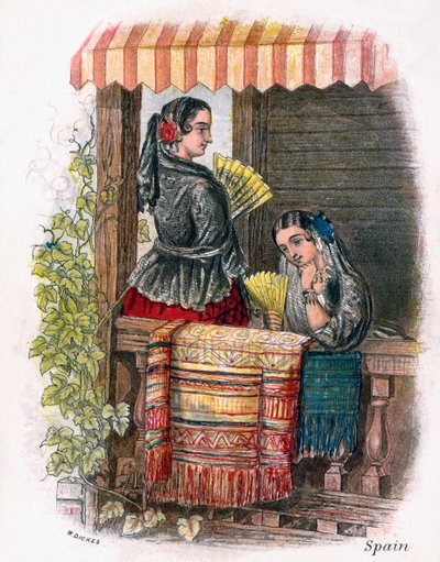 İspanyol Kız, 1809. by W. Dickes