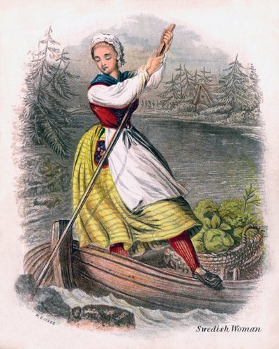 İsveçli Kadın Kürek, 1809. by W. Dickes