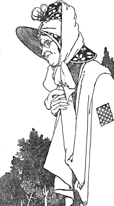Üzerinde En Güzel Çiçekler Olan Büyük Bir Şapka Taktı, c1930 by William Heath Robinson