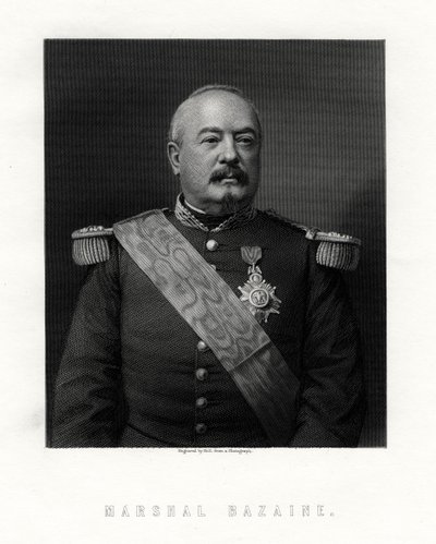 Achille Francois Bazaine, Fransa mareşali, 19. yüzyıl. by W. Holl