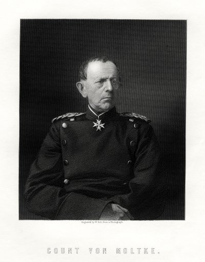 Kont von Moltke, 1800-1891, ünlü Alman Mareşal, 19. yüzyıl by W. Holl