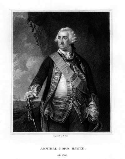 Edward Hawke, 1 Baron Hawke, İngiliz amiral, 1833. by W. Holl