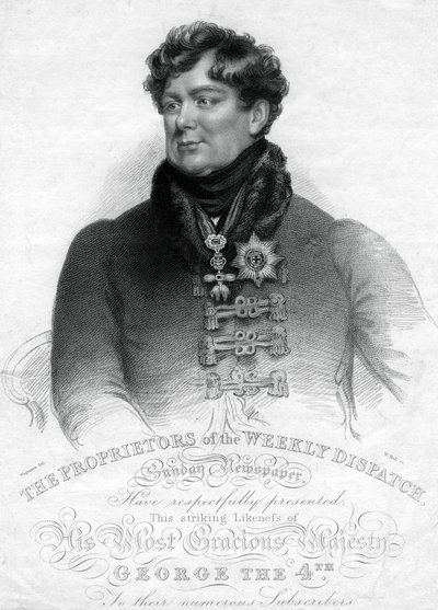 George IV, Birleşik Krallık Kralı ve Hannover, 19. yüzyıl. by W. Holl