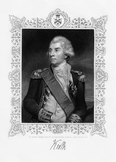 George Keith Elphinstone, 1. Vikont Keith, İngiliz amiral, 19. yüzyıl. by W. Holl
