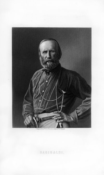 Giuseppe Garibaldi, İtalyan vatansever ve Risorgimento askeri, 1893. by W. Holl