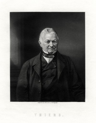 Louis Adolphe Thiers, Fransız devlet adamı ve tarihçi, 19. yüzyıl. by W. Holl