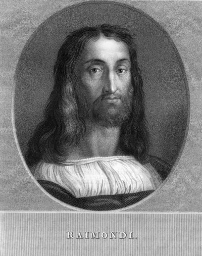 Marcantonio Raimondi, İtalyan oymacı, 1836. by W. Holl