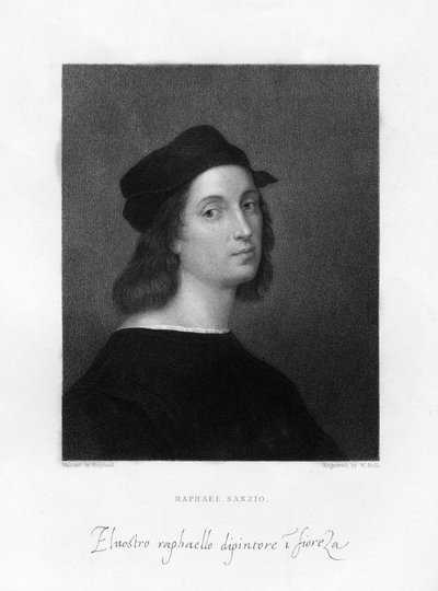 Raphael, Floransalı usta ressam, 1834. by W. Holl